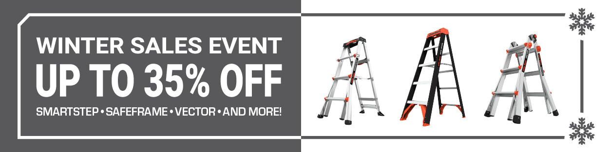 Winter Sales Event - Up to 35% off Smartstep ladder, Safeframe ladder, Vector ladder, and more